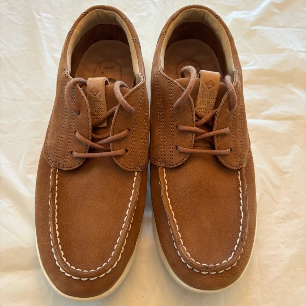 SPERRY Coastal plushwave slip on shoe brown nubuck SZ 8.5 Worn once - Picture 13 of 14